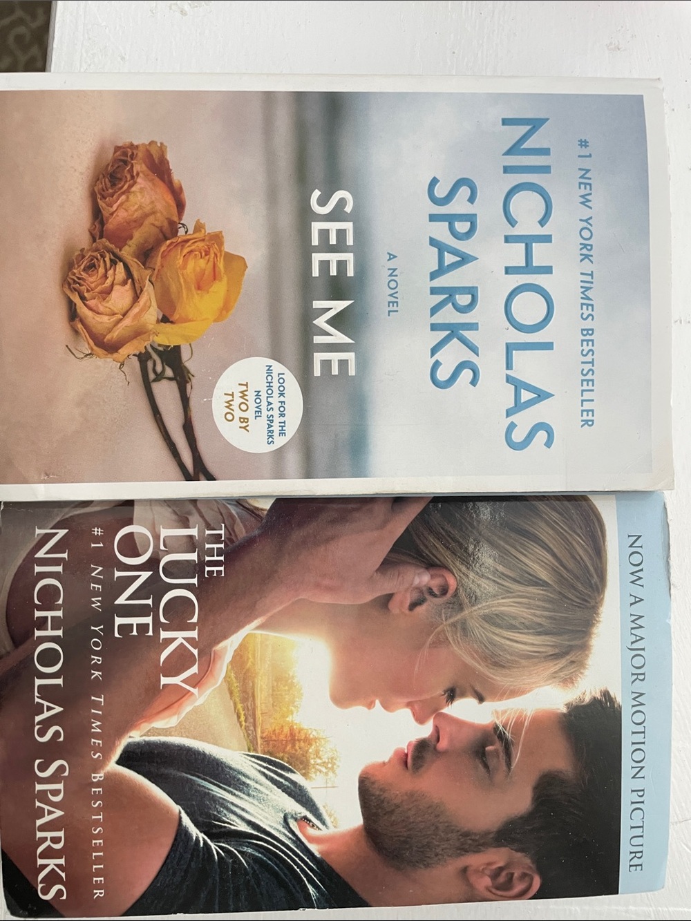 Nicholas Sparks Paperback Novel Bundle - Blue & Warm Yellow Covers